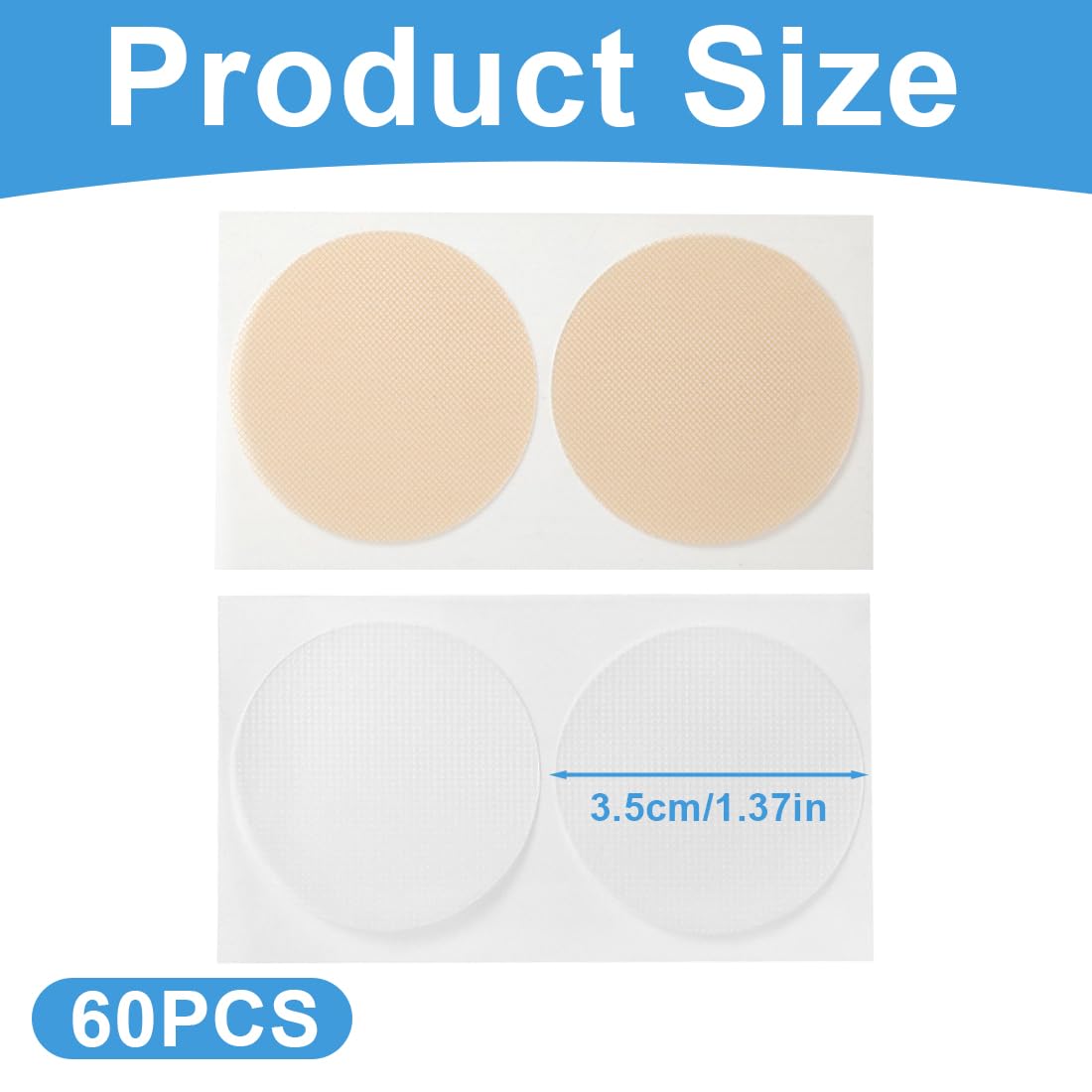 CPJJ 60 Piezas de Cubre pezones para Hombre Tapas de Pezón Desechables Pezoneras Adhesivas Invisibles Hipoalergénica Transpirable para Pezones Cubierta para Pezones Marathon Run Gear