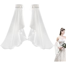Women's Detachable Sleeves Tulle Chiffon Arm Sleeve Gloves Sheer Flowy Bell Sleeve for Fairy Costume Dress Accessories Gothic Fantasy White Detached Style Cosplay for Women