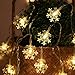 Produktbild Gxhong Schneeflocke Lichterketten, Led Lichterkette Weihnachten Lichterketten 6 M/ 40 Led Girlande Lichterkette, Schneeflocke Lichterketten für Halloween Thanksgiving Weihnachten Dekoration