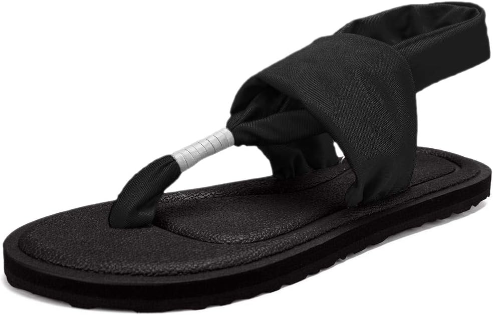PINGYE Yoga Sling 2 Flip Flop for Women YJS398-Black-40