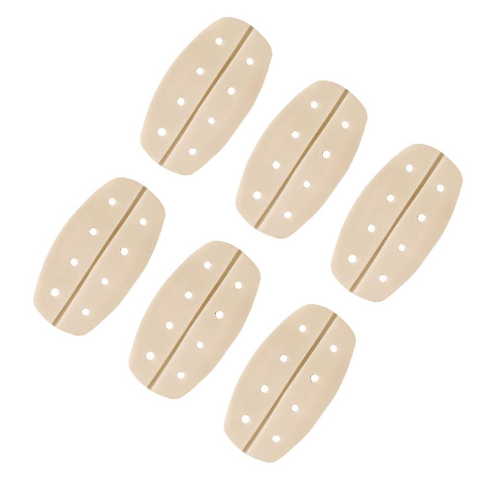 Silicone Strap Cushion Holder Sliding Pliable Shoulder Protectors 6pcs Decompression Strap Pad for Lady Ease Shoulder Discomfort Light Skin Color