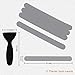 Secopad Original Anti-Slip Shower Stickers for Bathtub & Shower Floor, Strong Adhesive Safety Strips with Scraper Ideal for Families with Kids, Adults & Seniors, 12 PCS (Gray)