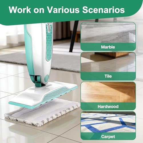 Jikefa 4 Pack Steam Mop Replacement Pads Compatible with Shark Steam Mops S1000/S1000A/S1000C/S1000WM/S1001C, Microfiber Steam Mop Pad, Washable & Reusable Cleaner Pads - 4