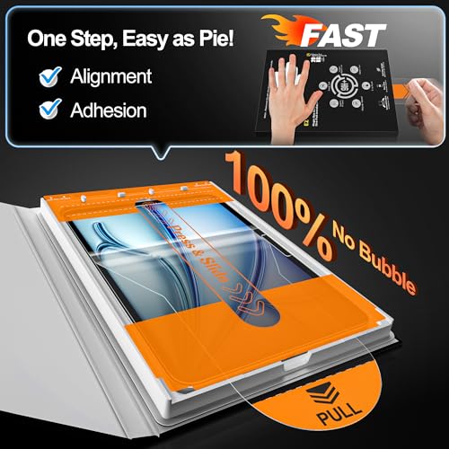 Image of EZ-GLAZ-2 Pack Paper-Feel Screen Protector for iPad Air 11 Inch M4 /M3 /M2 (2026 /2025 /2024) - Apple Pencil Compatible, 9H+ Tempered Glass, Matte Film, Anti-Scratch, Bubble Free, with Installation Box