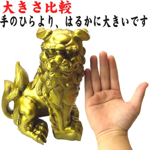Amazon.co.jp: NO-7 風水の獅子置物（特大）≪寿山石/金色≫ : ホーム