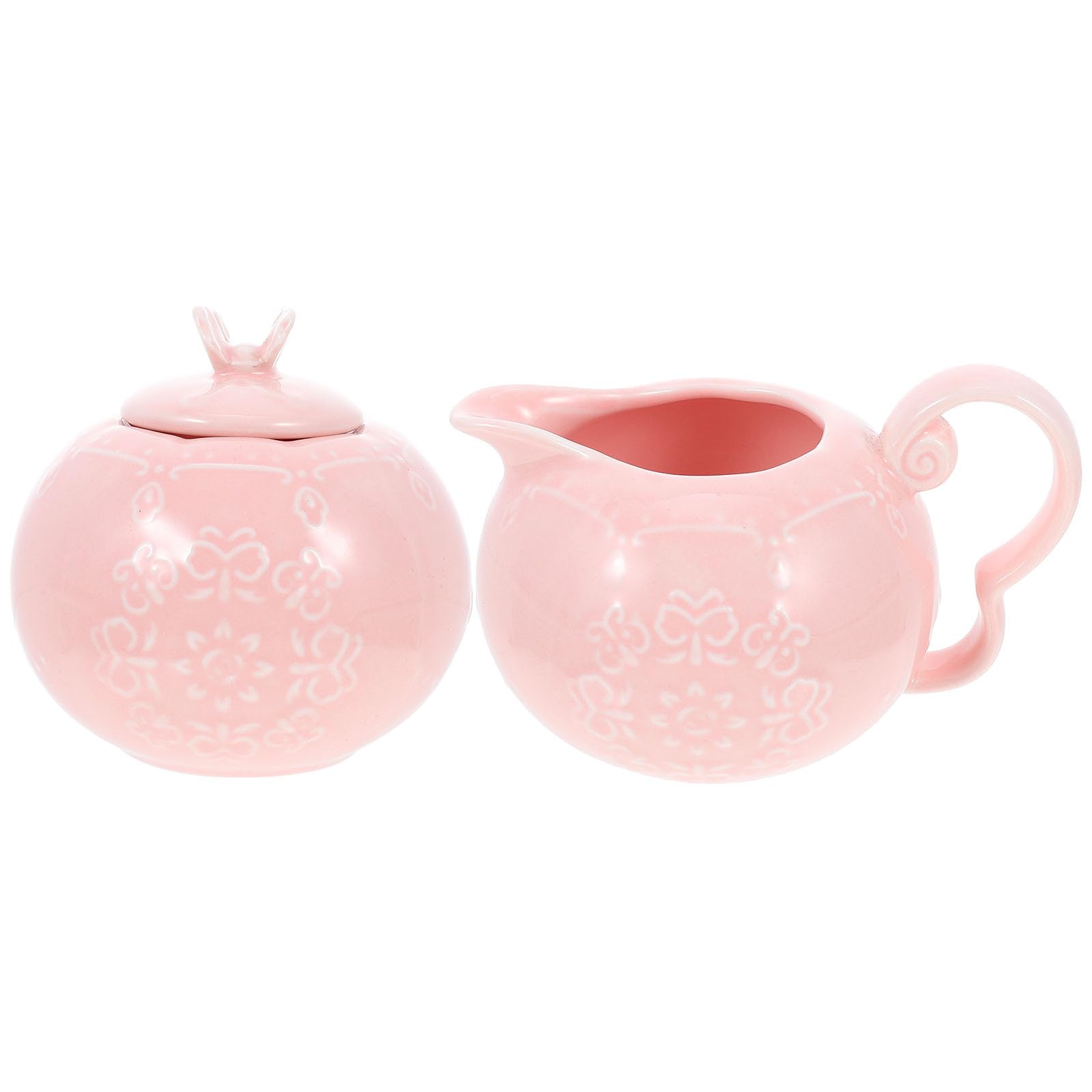 GLEAVI Ceramic Milk Jug and Sugar Bowl for Coffee Brewing for Kitchen Use Includes Milk Pot and Sugar Pot Material for Everyday Use
