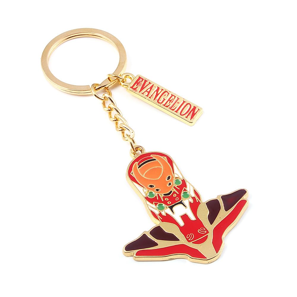 SXYNIONEON GENESIS EVANGELION Keyrings EVA-00 PROTO TYPE,EVA-01 TEST TYPE,EVA-02 PRODUCTION MODE Model Figure Pendant Keychain EVA Fans Cosplay Accessories