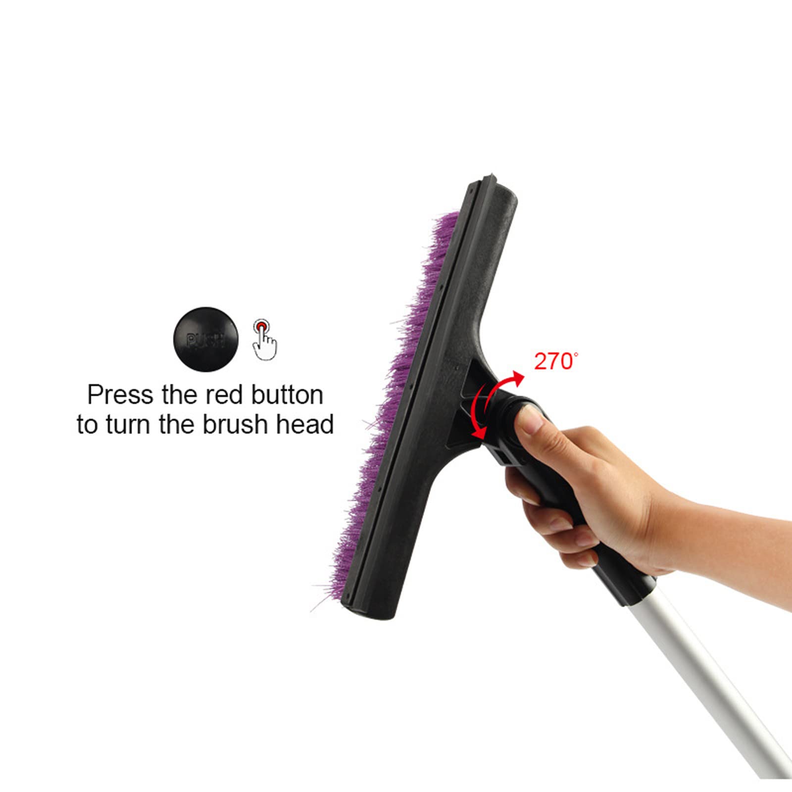 Brosse à Neige Grattoir à Glace Pelle à Neige Grattoir à Glace pour Pare-Brise de Voiture, 23,6" à 32,6" Brosse à Neige Extensible, Grattoir à Neige télescopique pour Voiture Automobile S