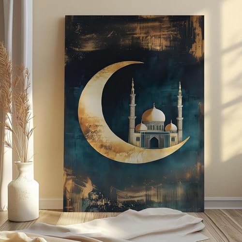 Affiches et impressions du Ramadan lune dorée 70x100cm - 2
