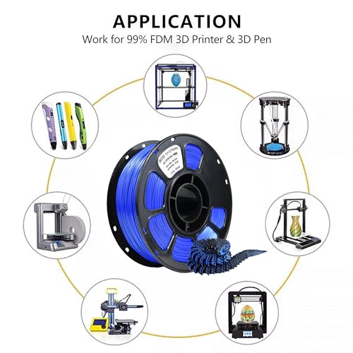Image of iBOSS Silk PLA+ Dual Color Filament 1.75mm, Bi-Color Shiny PLA Plus Finish, Smooth & Glossy, 1kg Spool (2.2lbs), Shiny Silk PLA PRO Coextruded Filament for 3D Printers (Silk Blue Black)