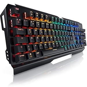 CSL-Computer Titanwolf – mechanische Tastatur Alumar – Mechanical Keyboard Gaming – Gaming-Tastatur – Anti-Ghosting – QWERTZ-Layout DE – volles Key Rollover – RGB LED-Hintergrundbeleuchtung