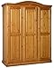 Arredamenti Rustici Armario 3 Puertas de Madera Pino Macizo - Color Miel