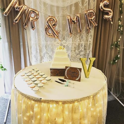 Image of TONIFUL 8 Inch Gold Glitter Letter V Table Centerpiece A-Z Gold Birthday Party Decorations,Gold Alphabet V for Birthday,Chrismas,Graduation,Bridal Shower,Wedding,Anniversary Party Supplies