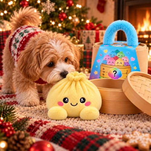 Big Plush Dumpling Fuzzy Cute Squishies with Steamer Basket Party Gifts - image 6