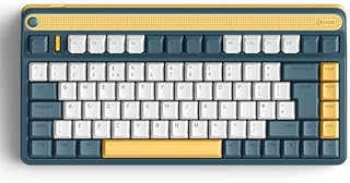 iQunix A80 EXPLORER Mechanical Keyboard (UK LAYOUT), TKL Wireless 2.4GHz/Bluetooth 5.0/Wired Type-C Gaming Keyboard with 84 Keys, Tilted F-Row PBT Keycaps Hot-Swappable Cherry MX Browns, for PC/macOS