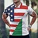 Flag of U.S. Ireland Flag Men's Short Sleeve Polo Shirt Casual Golf Summer Tee Tops 3XL