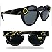 MightySkins Skin Compatible with Snapchat Snapchat Spectacles - Black Gold Marble | Protective, Durable, and Unique Vinyl Decal wrap Cover | Easy to Apply, Remove, and Change Styles | Made in The USA