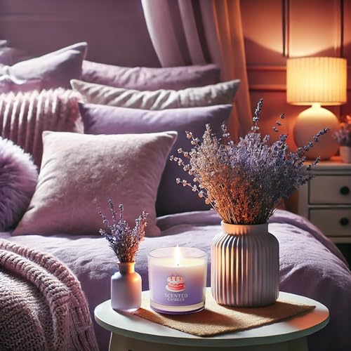 Image of CHILLFLAME Birthday Candles, Scented Candles Gift Set for Stress Relief, 3 Votive Candles for Women and Men, Birthday Candle Gifts for Women (Pink + Purple + White, 7 oz)