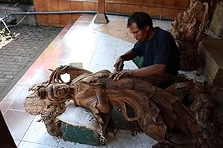 Home Comforts Outdoor Indonesia Tropical Carving Bali Wood-20 Inch By 30 Inch Laminated Poster With Bright Colors And Vivid Imagery-Fits Perfectly In Many Attractive Frames