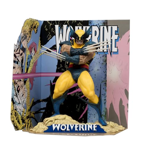 McFarlane Toys - Marvel Wolverine - colecionável em escala 1:10 com cena (Wolverine #85)