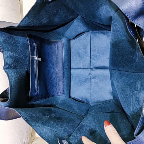 Bolso Tote de cuero sintético retro para mujer, gran capacidad miniatura 5