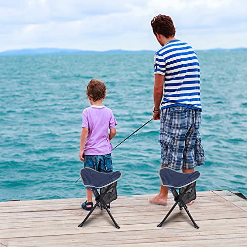 Redcamp 2-Pack Camping Stool Folding, 17-Inch Tall Lightweight 3 Legged Tripod Camp Stools Portable For Backpacking Hiking Hunting Fishing, Blue #TOP6