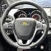 ruihe Carbon Fiber Color Steering Wheel Cover Trim Fit for Ford Fiesta 2012 2013 2014 2015 2016 2017 2018