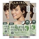 Clairol Natural Instincts Semi-Permanent, 5A Medium Cool Brown, Clove, Pack of 3