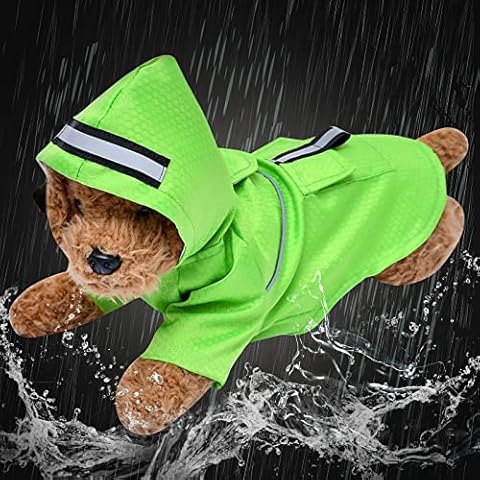 Chubasquero impermeable y reflectante con capucha para perros de smtfcty Cover