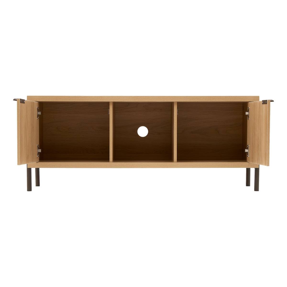 5five - mobile tv alvo rettangolare 39,5x122,5 cm, 2 ante, beige