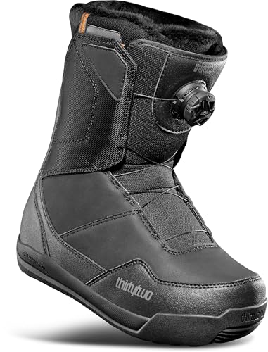 ThirtyTwo Shifty BOA Snowboard Boots - Snowboard Boots with Dual-Zone Lacing & Grippy Outsole - Women - Black - Size 7