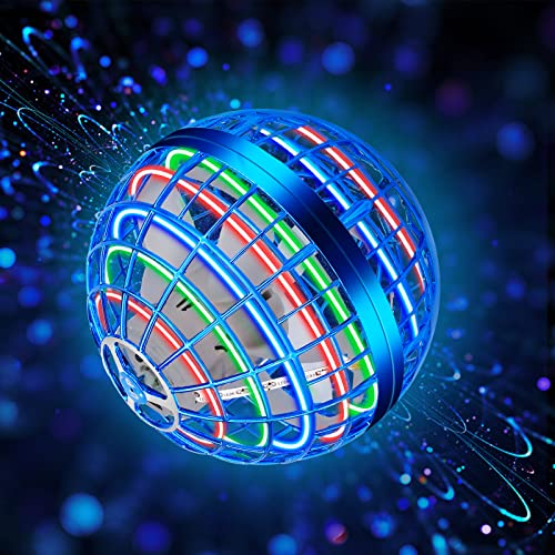 Flying Ball Orb Hover Ball Flying Toys for Kids Adults Flying Orb Magic with LED Light 360Â°Rotating Outdoor Indoor Hot Toys for Birthday Christmas 2021 B