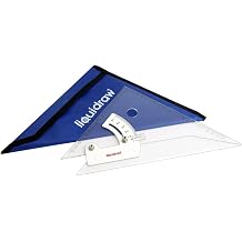 Liquidraw Adjustable Set Square 12" / 30 cm | Clear Acrylic Ruler with Bevel Edge | Precision Measuring & Drafting Tool for Woodworking, Construction & Architectural Drawing | Storage Pouch Included