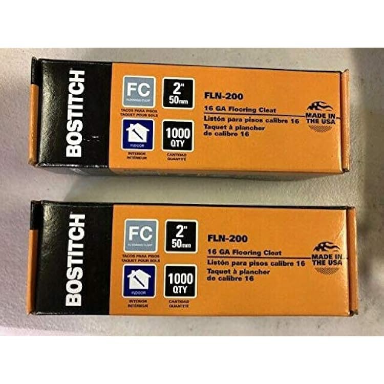 2 PACK BOSTITCH FLN-200 2-Inch Flooring L-Nail, 1000-Per Box