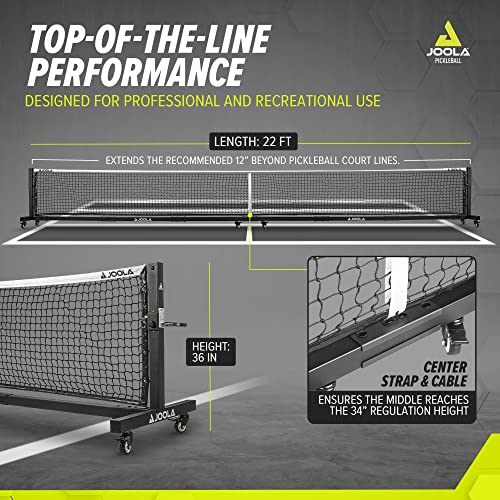 JOOLA Pro Pickleball Net – Portable Outdoor Pickleball Net System – Heavy Duty, Tournament Grade Net for Outside & Indoor Pickleball Courts – Regulation Height & Length – Wheels for Easy Mobility - image 2
