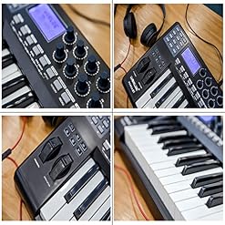 Clavier Piano 61 Portable 61 Touches USB MIDI Contrôleur du Clavier 8 RVB Tampon Déclencheur Arrière Coloré - Les Beatles, Paul McCartney, John Lennon, RIngo Starr, George Harrison Clavier Piano 61 Portable 61 Touches USB MIDI Contrôleur du Clavier 8 RVB Tampon Déclencheur Arrière Coloré – Image 4
