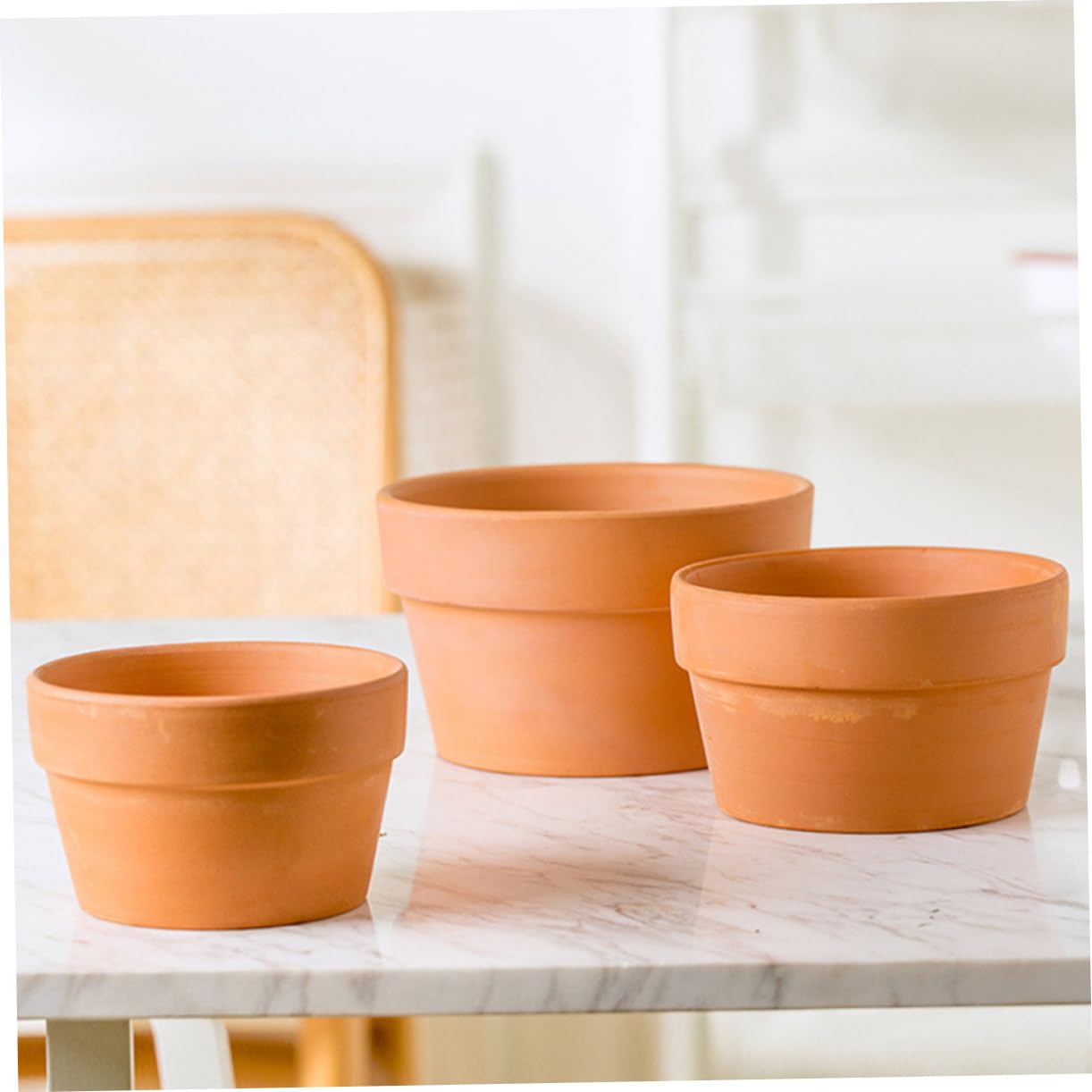 IMIKEYA Pot De Fleurs en Terre Cuite Rouge pour Plantes Succulentes Et Pothos Pot en Argile Naturelle avec Drainage pour Jardin Intérieur Et Extérieur 6.7 Pouces