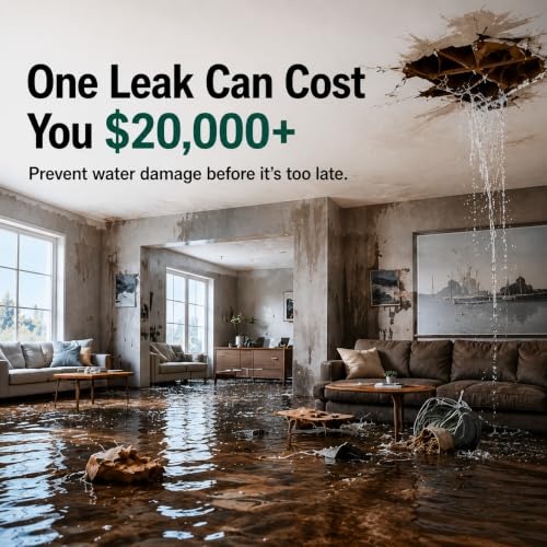 Image of Smart Automatic Water Shutoff Valve & Leak Detector, 15 Sec Auto Shut-Off, Real-Time Leak Detection, No WiFi Required, Whole-Home Leak Protection System, 1640 ft LoRa Coverage, Fits 3 /4 inch & 1 inch Pipes
