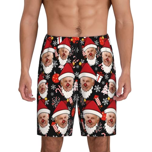 Custom Short Pajamas with Face Personalized Casual Funny Pajama for Men Customize Your Photo Pajamas Short