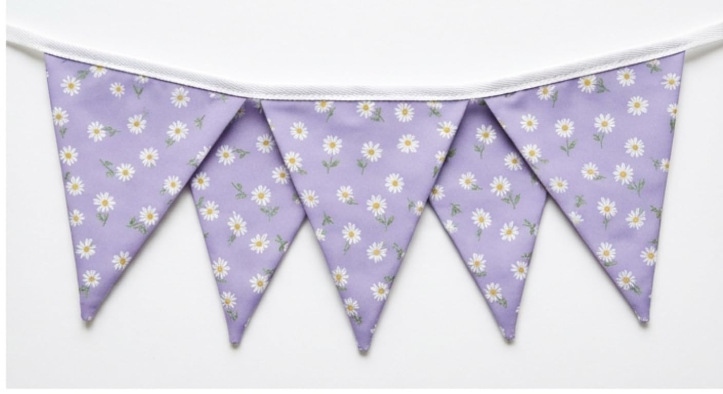 4.5m Fabric Bunting – 12 Large Pennant Flags – Durable Summer Theme Garden Decor – Tear-Proof Outdoor Banner for Parties, BBQs & Festivals (Sky blue) — view 2