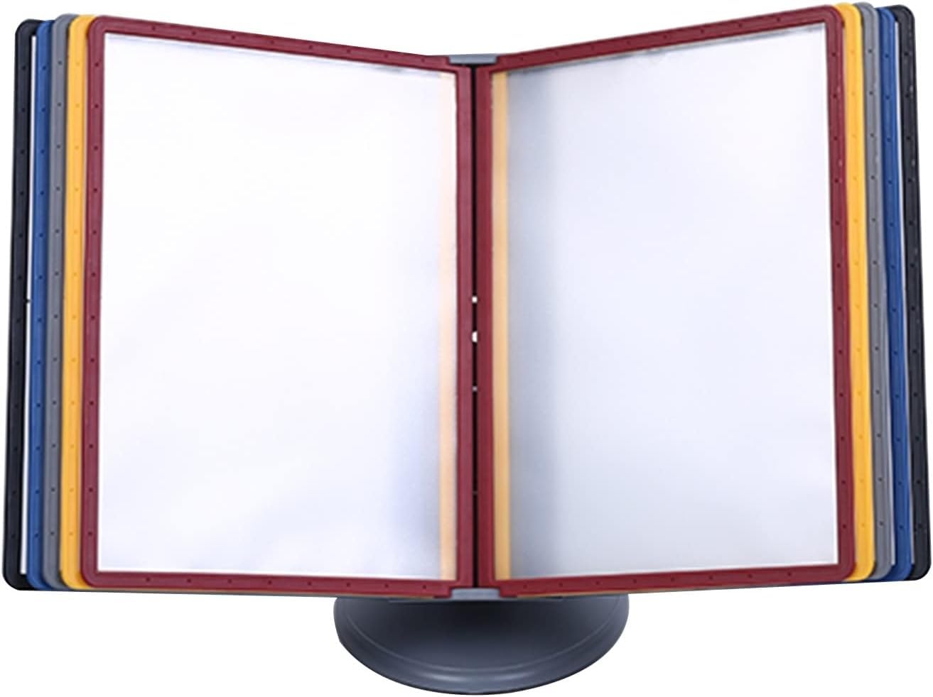 Noxozoqm B Wall-Mounted A4 File Folders,10 Page, Wall Office Reference Organizer,Pvc And Metal, Replaceable Pocket(Color:b)