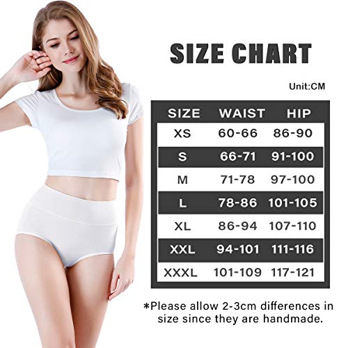 Image of wirarpa Women's Modal Underwear Soft High Waist Briefs Ladies Panties 4 Pack (Regular & Plus Size)