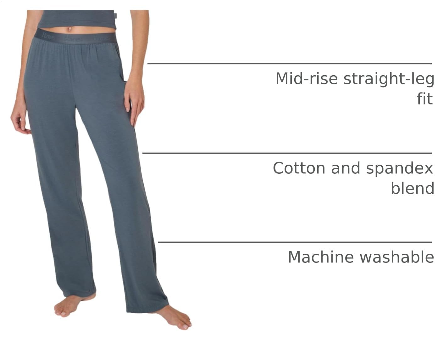 Hanes Women's Lounge Pants, Originals Supersoft Comfywear Sleep Pants, Loungewear for Women, 30"
