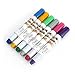 Professional Waxy Hair Chalk Pens Metallic Glitter Hair Dye Non-Toxic Temporary Hair Color-No Mess Works on All Hair Color Pack of 6 (Purple+Blue+Rose Red+Green+Silver+Gold)