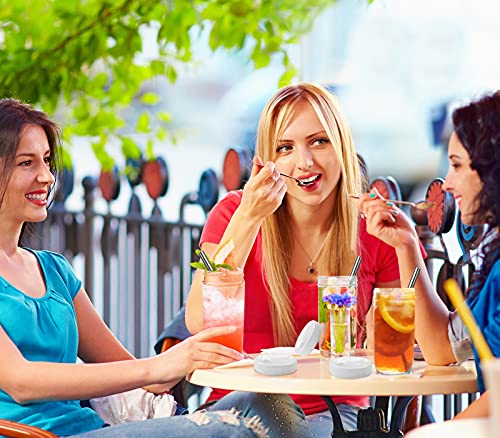 Lopecae 24 Oz Bubble Tea Cups 6 Pack, Iced Coffee Cups Mason Reusable Wide Mouth Glass Smoothie Cups With With White Lids And Silver Straws Mason Jars Glass Cups, Travel Glass Drinking Bottle #TOP4