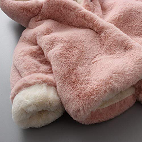 Infant Baby Boys Girls Faux Fur Jacket Coat Kids Cat Ears Hoodie with Tail Toddler Fleece Zipper Up Outwear Plush Tops4