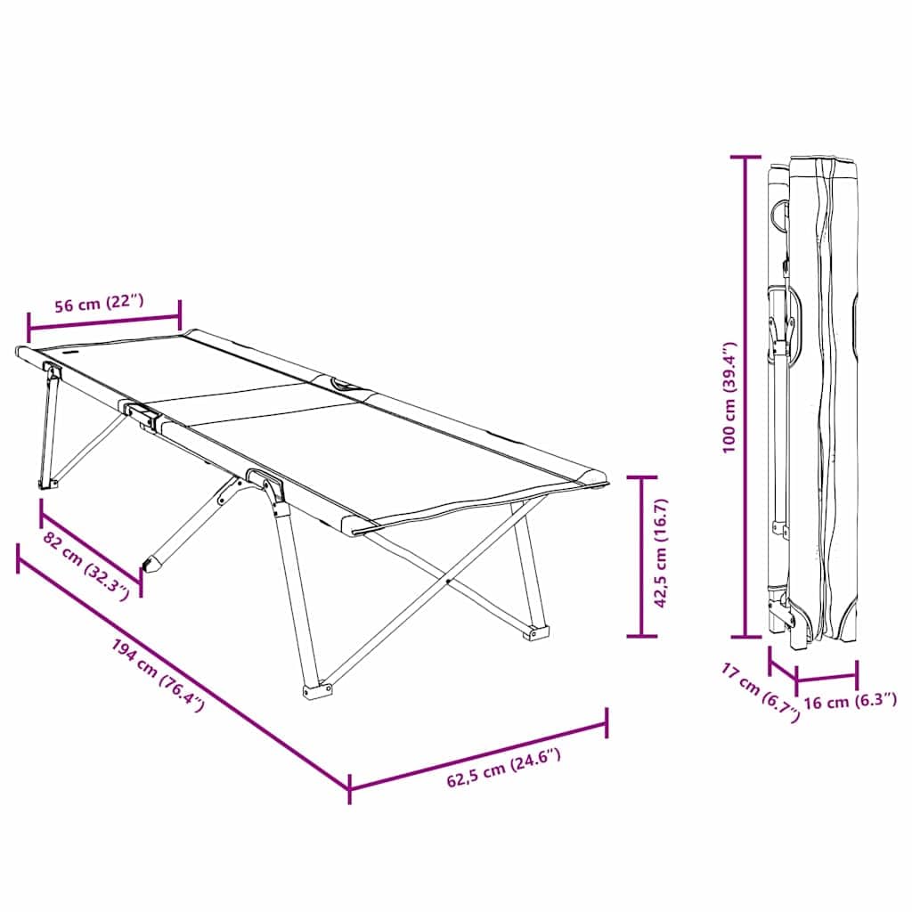 INLIFE Klapp Schlafbett fürs Camping Rot 62 x 194 x 42 cm Ox Stoff,Sportartikel,Outdoor-Aktivitäten,Camping & Wandern,Camping-Möbel,Feldbetten,Rot,6.91 KG,42003118