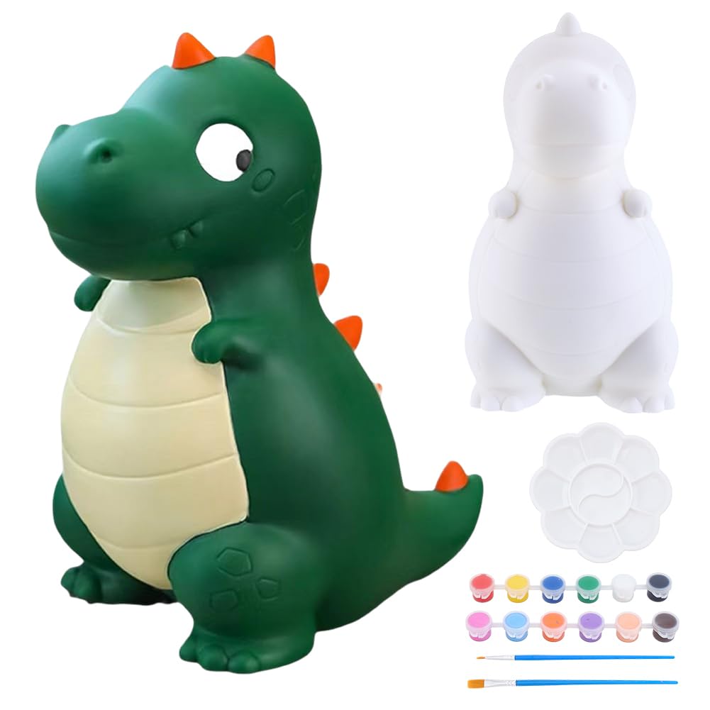 Kit tirelire dinosaure céramique pour une soirée peinture relaxante