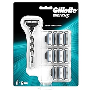 Gillette Mach3 Rasierklingen + 12 Rasierklingen Für Männer