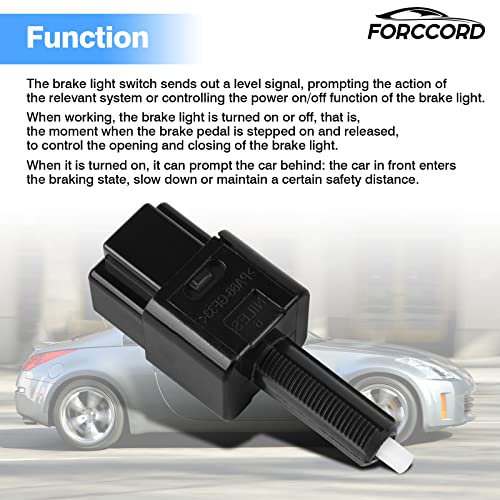 Forccord Stop Lamp Switch Compatible With Nissan Altima Rogue Pathfinder Versa Armada Juke Infiniti Stoplight Switch Assembly Replace#25320-Ax00C,25320-Ax00B Sls540 1S7114 201-1962 #TOP5
